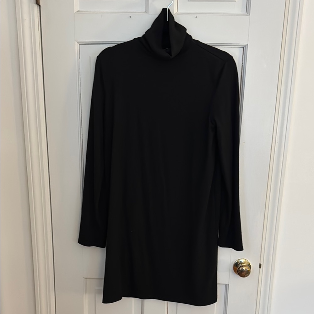 Black turtleneck dress from Zara